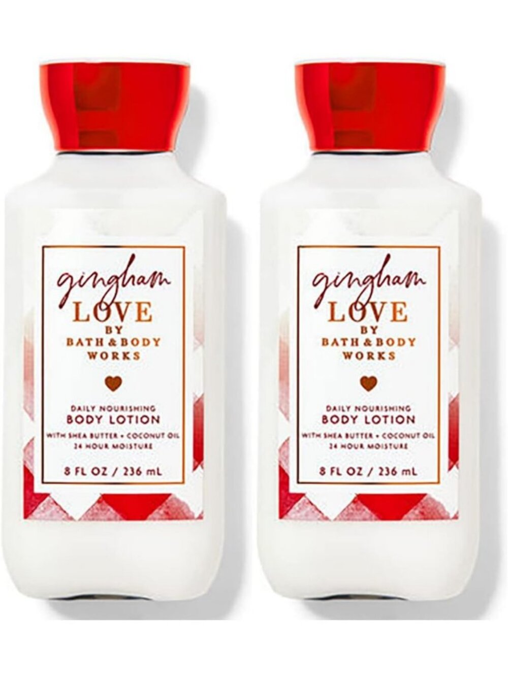 Super Smooth Body Lotion Set for Women - Gingham Love, 8 Oz & 4 Oz, Gift Ready